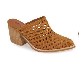 NWOT! Jeffrey Campbell perforated mules